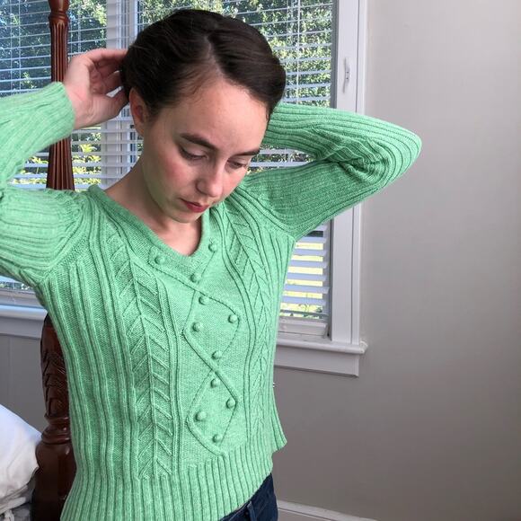 IZOD Mint Green Sweater, Size PS - Picture 1 of 6
